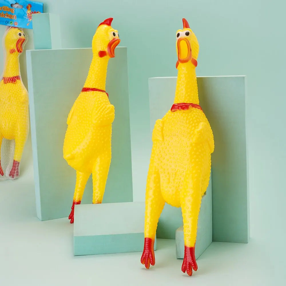Schreiendes Gummihuhn Hundespielzeug